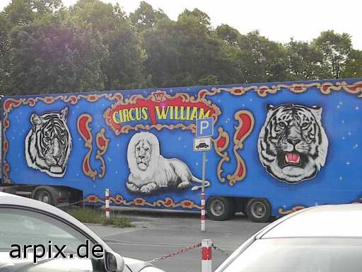 animal rights zirkuswagen zirkus objekt tiger löwe  circus cirkus zircus 