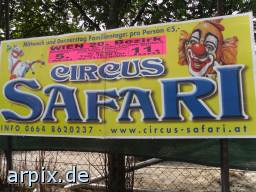 schild werbung zirkus