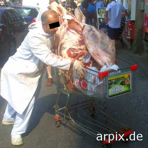 einkaufswagen leiche objekt säugetier tierqualprodukt fleisch
